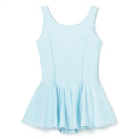 【はじめての１枚にもおすすめ】スカート付レオタード(ベビーブルー-100)