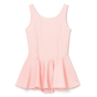 【はじめての１枚にもおすすめ】スカート付レオタード(ロイヤルピンク-100)