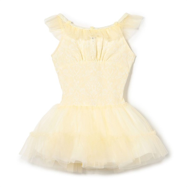 スカート付レオタード(レモンクリーム-100)