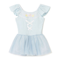 スカート付レオタード(サックスブルー-100)