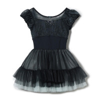 スカート付レオタード(ボトルグリーン-110)