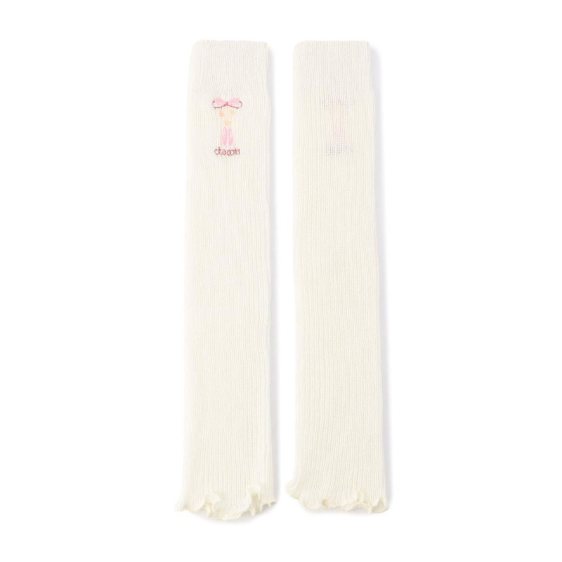 キッズ レッグウォーマー(オフホワイト-キッズフリー)