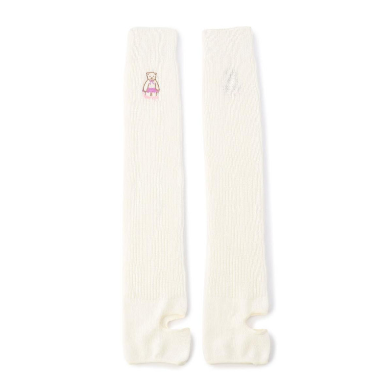 キッズ レッグウォーマー(オフホワイト-キッズフリー)