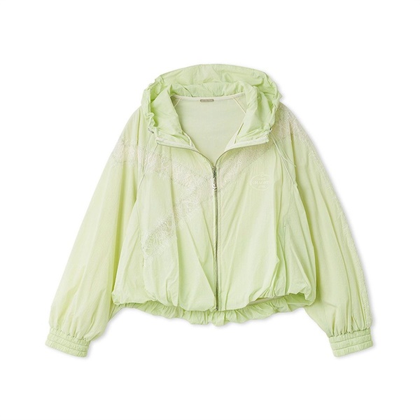 【SNIDEL】レースブルゾン(ライムグリーン-フリー)