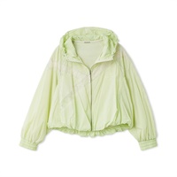 【SNIDEL】レースブルゾン(ライムグリーン-フリー)