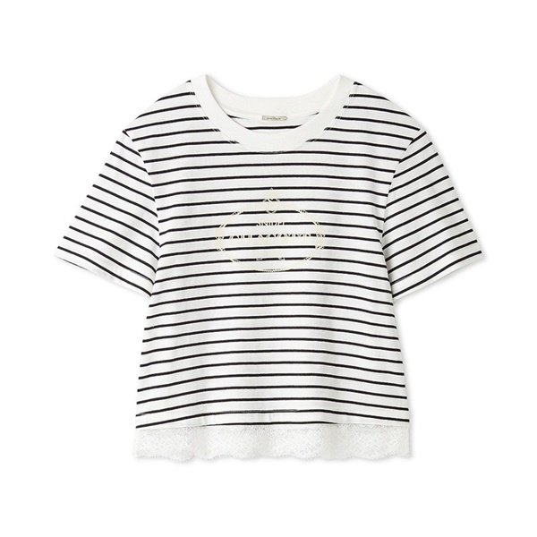 【SNIDEL】カットソー(ボーダー-フリー)