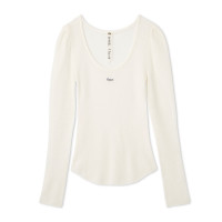 シアーリブニット(オフホワイト-フリー)