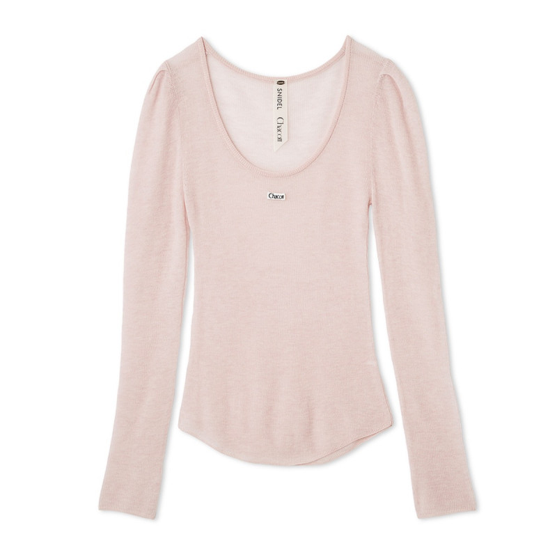 シアーリブニット(ピンク-フリー)