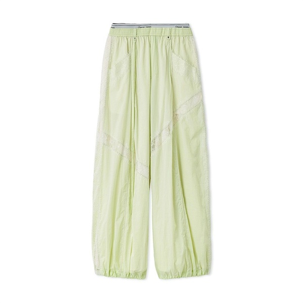 【SNIDEL】レースパンツ(ライムグリーン-S)