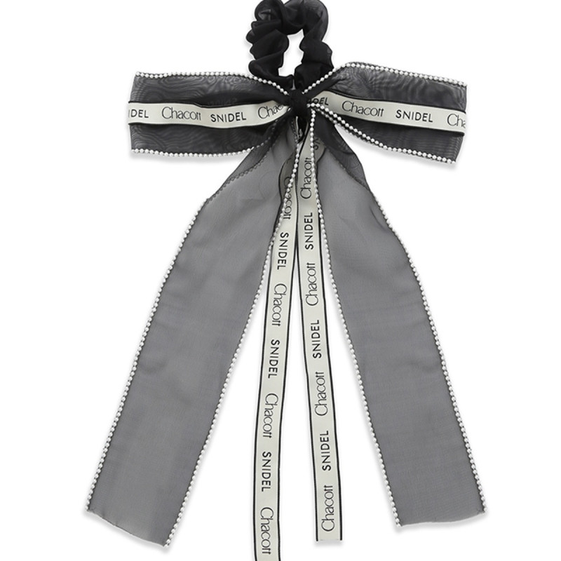 リボンシュシュ(ブラック-フリー)