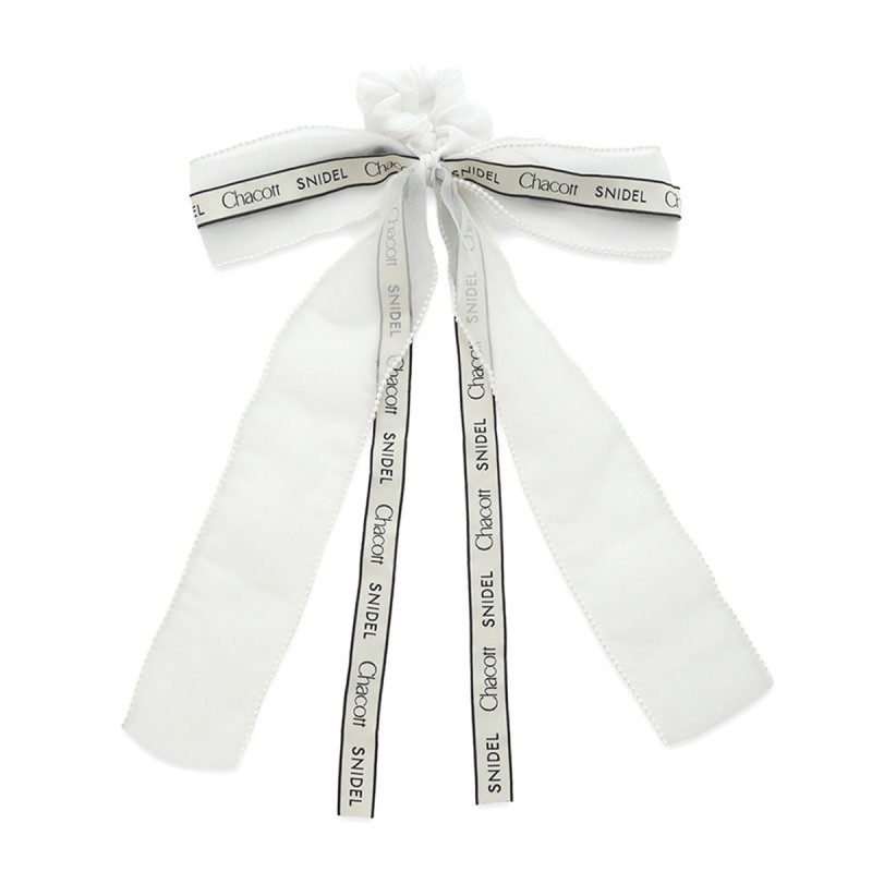 リボンシュシュ(オフホワイト-フリー)