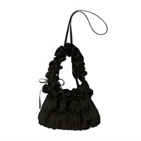 【SNIDEL】ギャザーバッグ(ブラック-フリー)