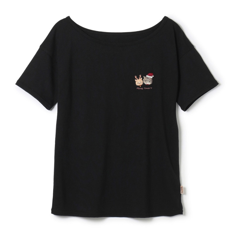 【Nela ライン】Tシャツ(ブラック-M)