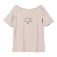 【Nela ライン】Tシャツ(ベージュ-M)