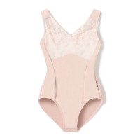 【Nela ライン】ノースリーブレオタード(ヨーロピアンピンク-S)
