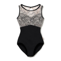 【Nela ライン】レオタード(ブラック-S)