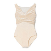 【Nela ライン】ノースリーブレオタード(オフホワイト-S)