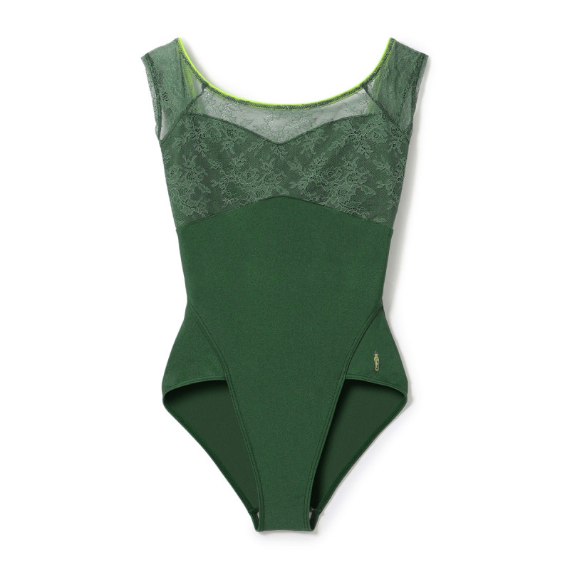 ★フレンチスリーブレオタード(エメラルドグリーン-SS)