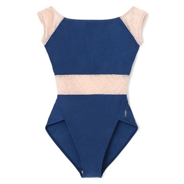 フレンチスリーブレオタード(ブルー-SS)