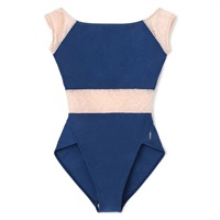 フレンチスリーブレオタード(ブルー-SS)