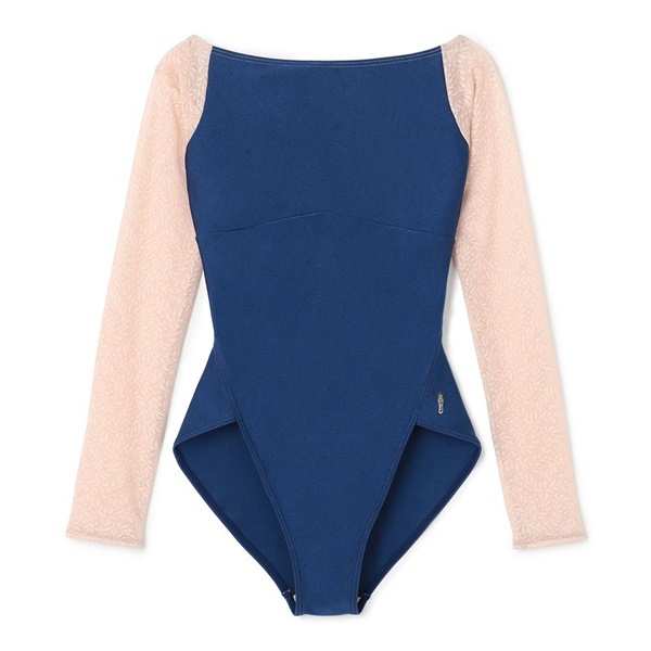 ロングスリーブレオタード(ブルー-S)