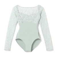 【Nela ライン】ロングスリーブレオタード(アクアグリーン-S)