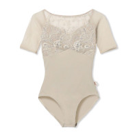 【Nela ライン】ハーフスリーブレオタード(エバーグリーン-S)