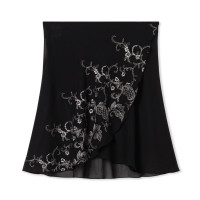 【Nela ライン】巻きスカート(ブラック-M)