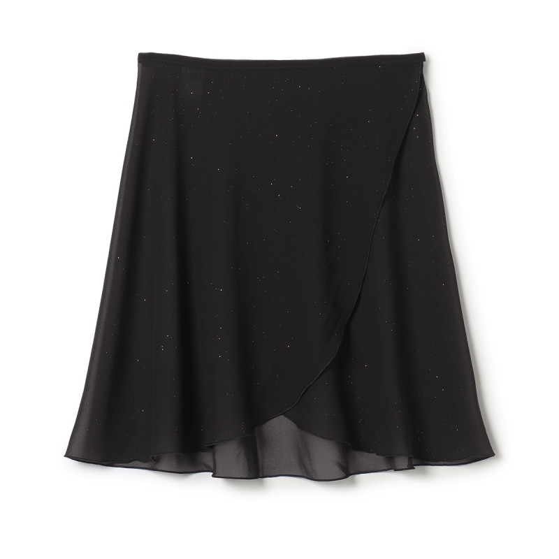 【Nela ライン】巻きスカート(ブラック-M)