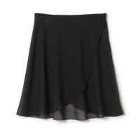 【Nela ライン】巻きスカート(ブラック-M)