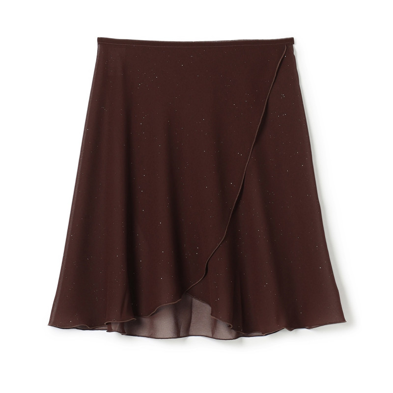 【Nela ライン】巻きスカート(ブラウン-M)