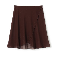 【Nela ライン】巻きスカート(ブラウン-M)
