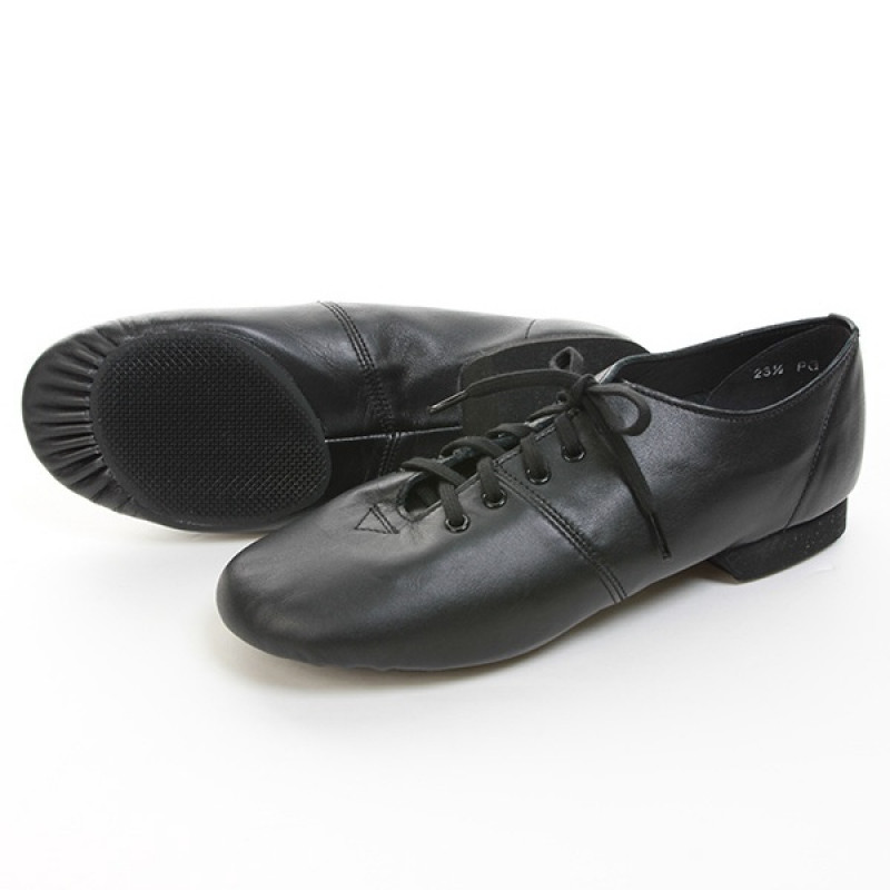 ローカットプリーツジャズシューズ（ラバーソール）25.5、26.0ｃm(ブラック-25.5)