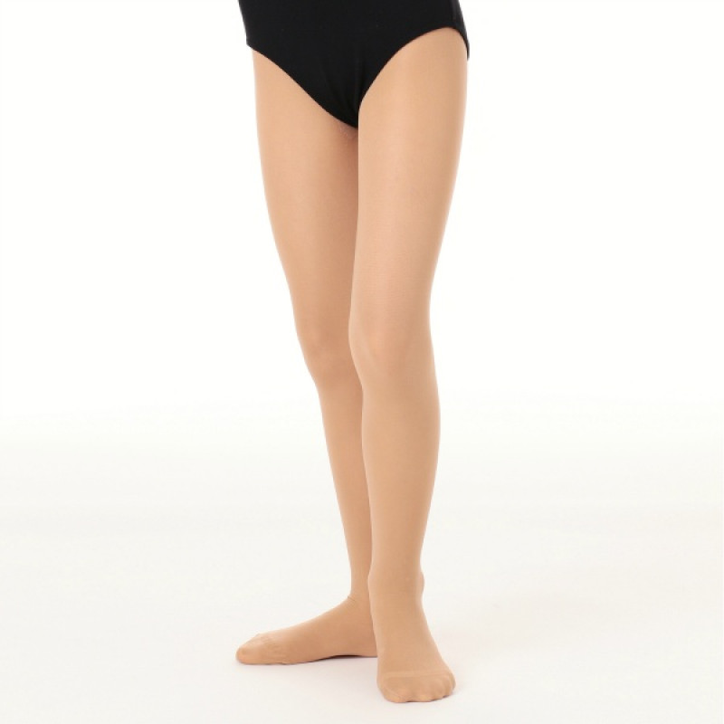 ジュニア・ダンシングタイツII（フーター）(ベージュ-105)