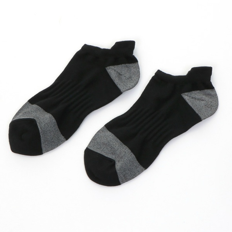 【抗菌・消臭】アーチフィットソックス（アンクル丈）(ブラック-23.0〜25.0)