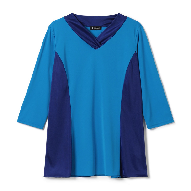 ★カラースキームワンピースＴシャツ(スカイブルー-M)