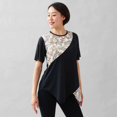 ★プリントコンビワンピースＴシャツ