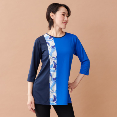 ★プリントコンビワンピースＴシャツ