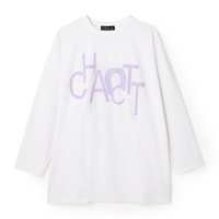 ロゴプリントオーバーTシャツ(ホワイト-M)