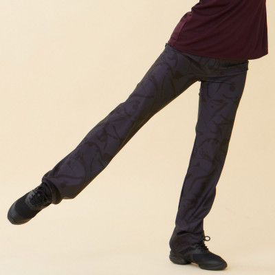 墨絵プリントブーツカットパンツ