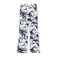 モノクロプリントブーツカットパンツ(ブラックＰＴ-S)