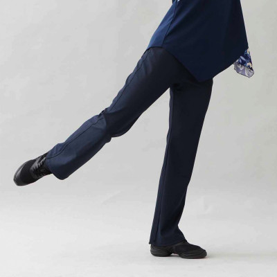 デニム調ブーツカットパンツ