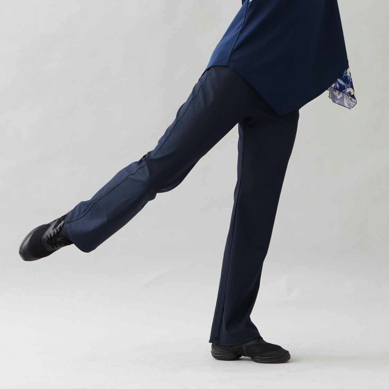 デニム調ブーツカットパンツ