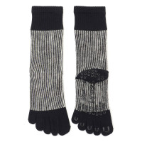 140206 ラメストライプハイクルー(ブラック-23.0〜25.0)