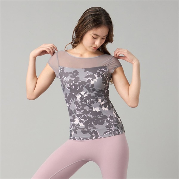 ローズシルエットブラトップ(グレープリント-M)