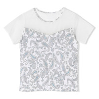 ★ペイズリープリントトップ(ホワイトプリント-M)