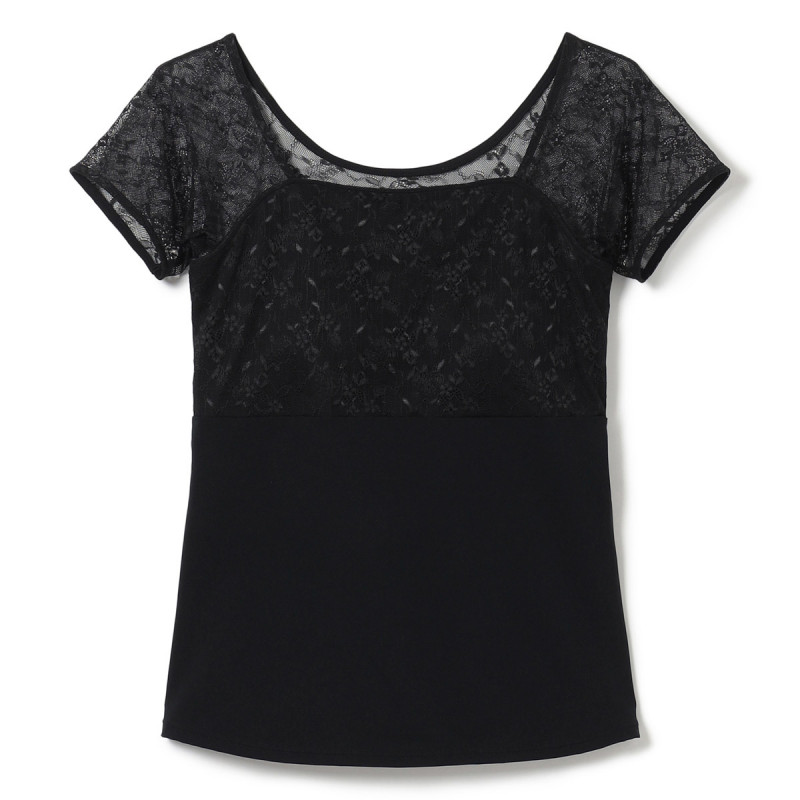 チャコット　レースコンビスクエアネックトップス レースコンビスクエアネックトップ 商品ページ | チャコットオンライン