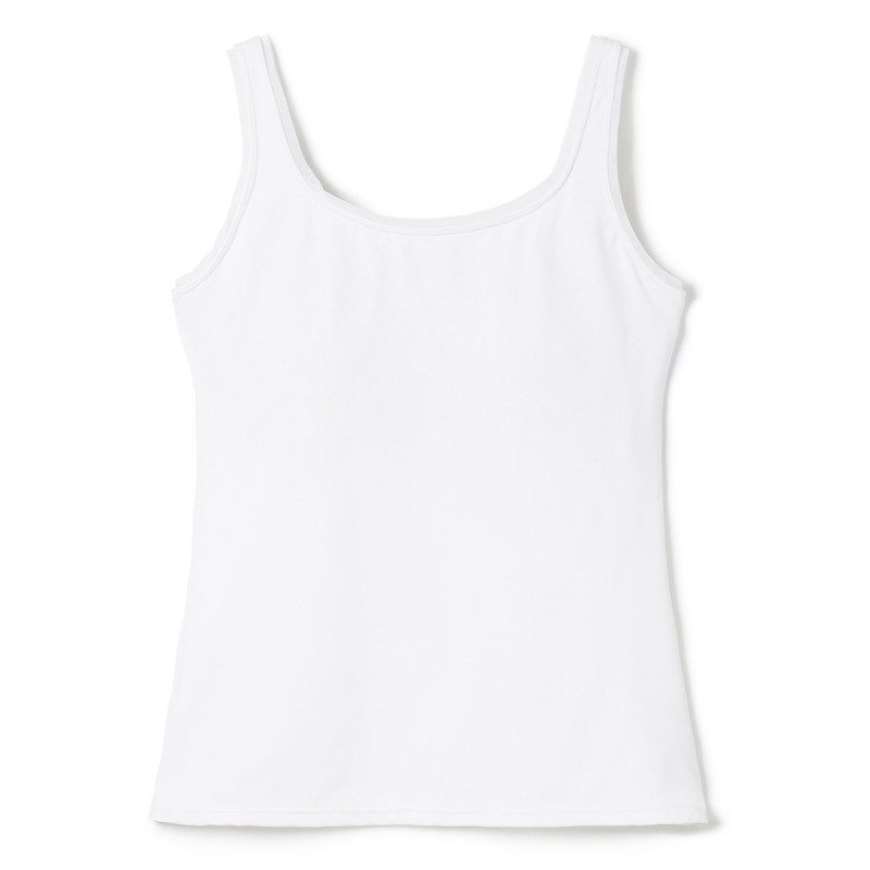 ★チュールアクセントタンクトップ(ホワイト-M)