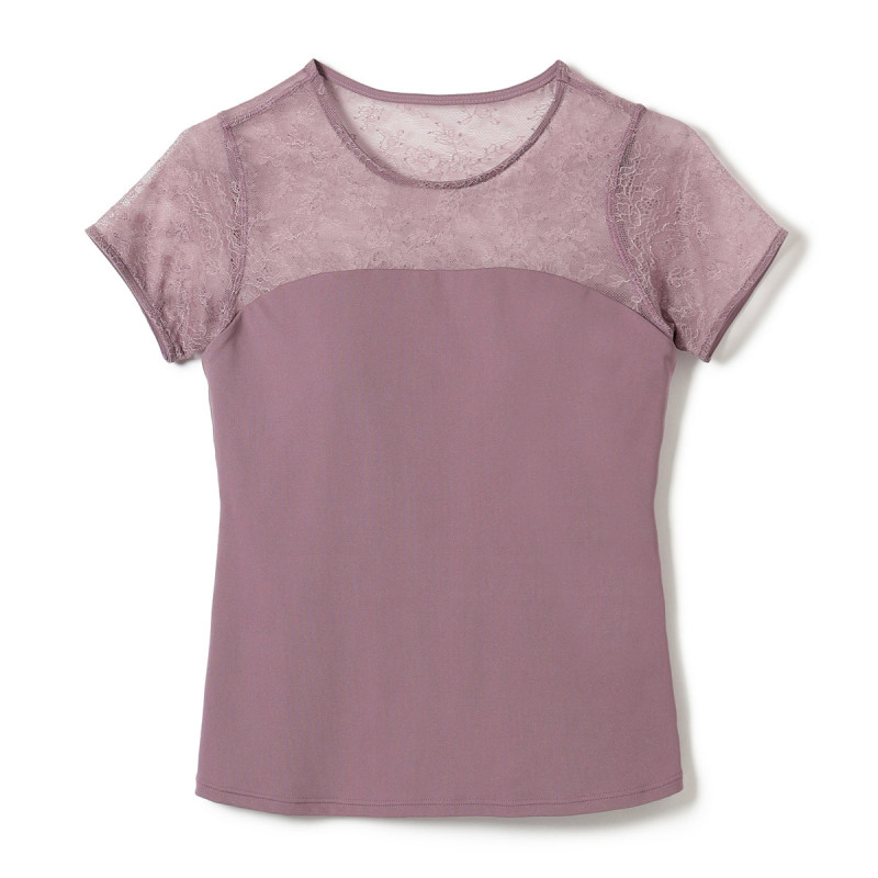 レースコンビトップ(グレイッシュライラック-S)