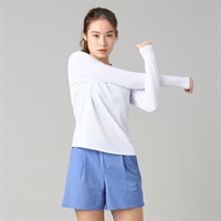 ランナーズロングスリーブTシャツ(ホワイト-M)